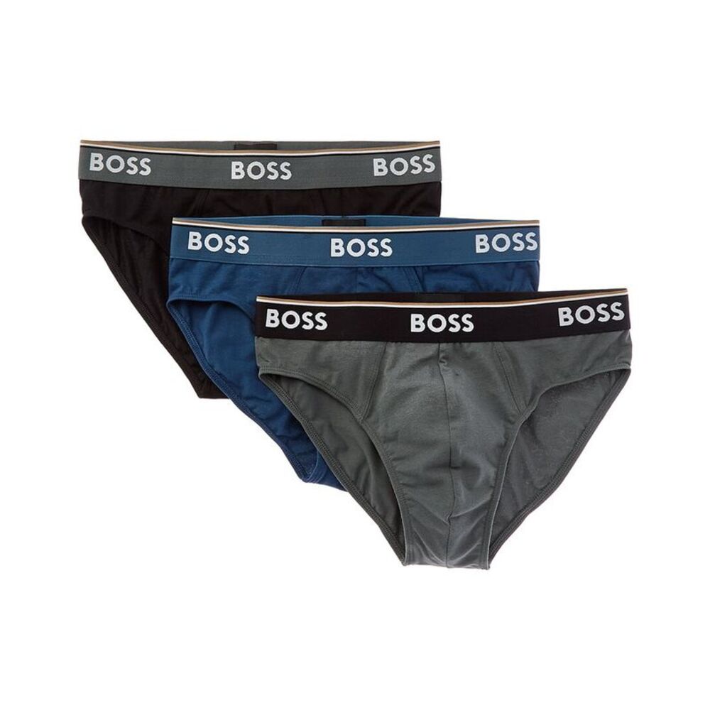 Hugo Boss Mens Boss  Set Of 3 Power Brief, Black